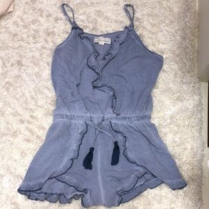 VINTAGE HAVANA blue romper (size large)